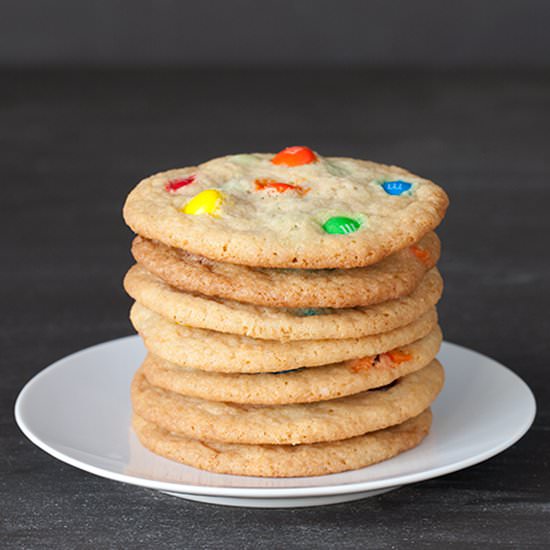 Crispy M&M Cookies