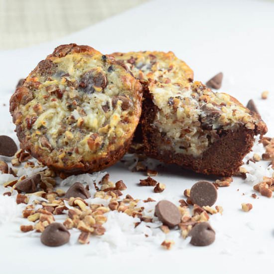 German Chocolate Cookie Cups
