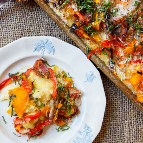 Polenta with Pancetta, Squash