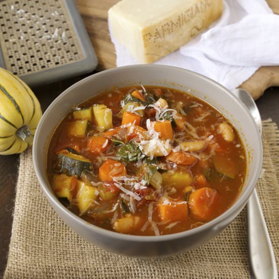 Autumn minestrone soup.