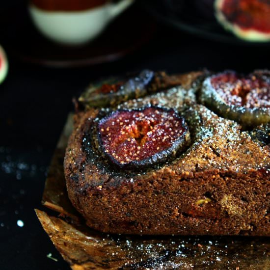 Vegan Fresh Fig Freekeh Chai Bread