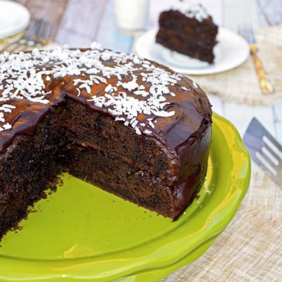 Chocolate Coconut Zucchini Cake