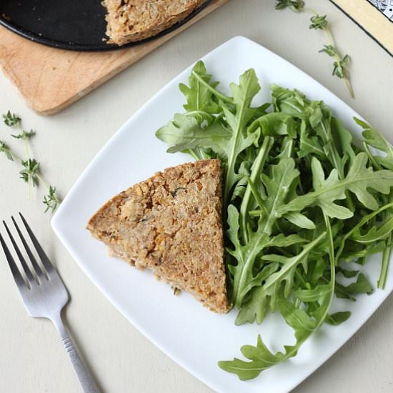 Cheesy chickpea cake