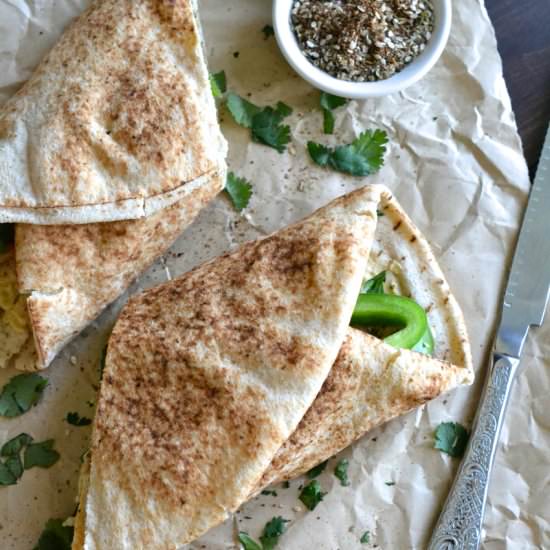 Grilled Chicken and Hummus Wraps