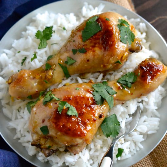 Honey Lemon Ginger Glazed Chicken