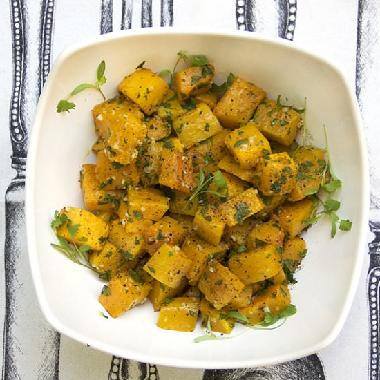 Garlicky Roasted Butternut Squash