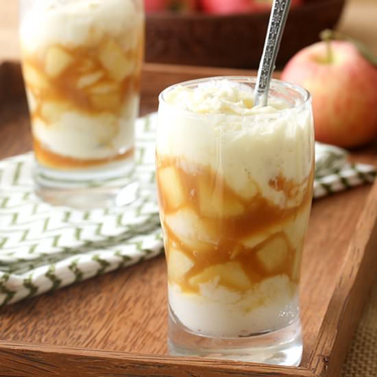 No Bake Caramel Apple Cheesecake