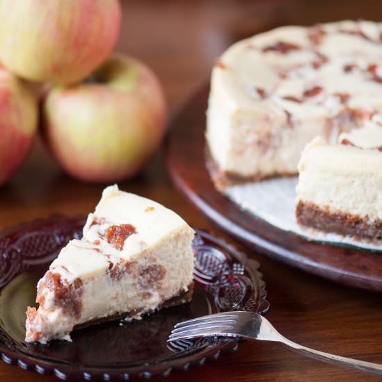 Apple Compote Vanilla Cheesecake