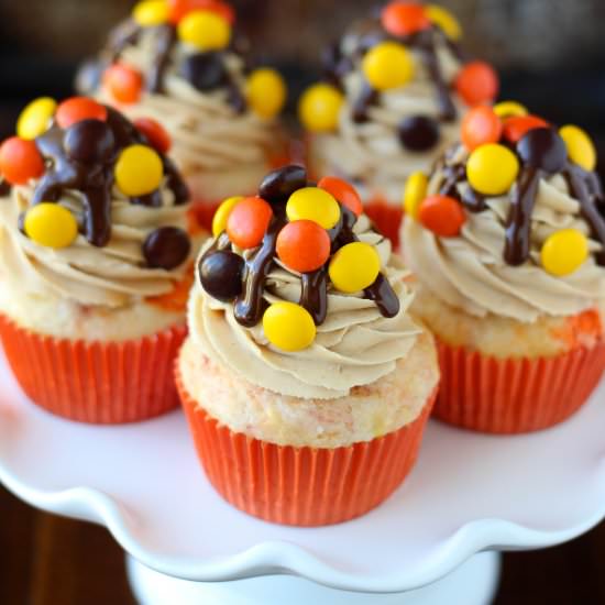 Reese’s Pieces Cupcakes