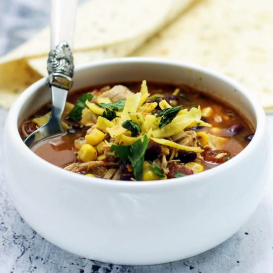 Enchilada soup with chicken