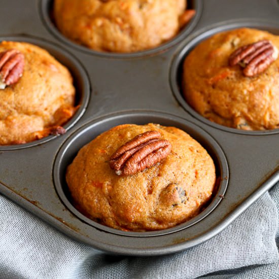 Whole Wheat Carrot Muffins
