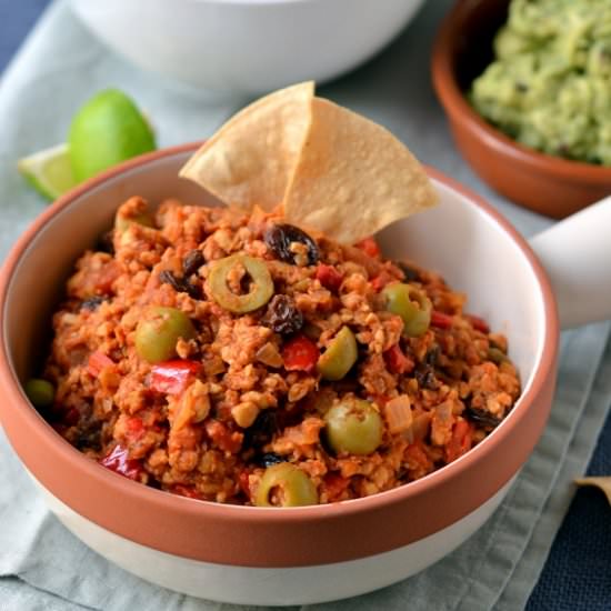 Vegan Tempeh Picadillo