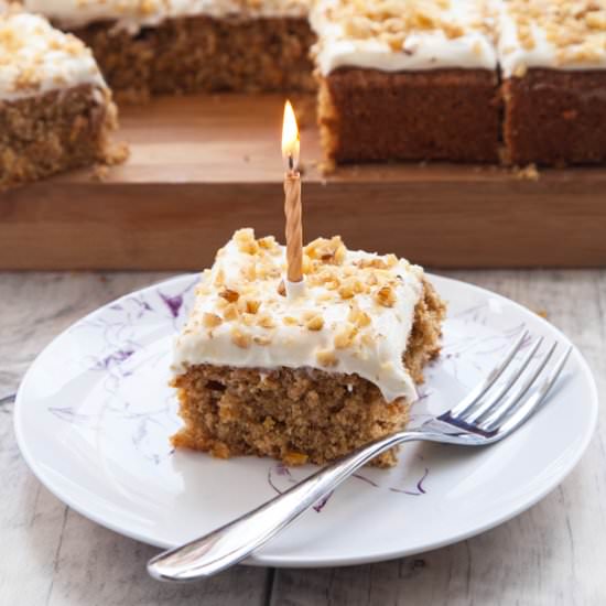 Cream cheese frosted carrot cake