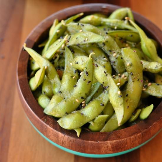 Roasted Garlic Edamame