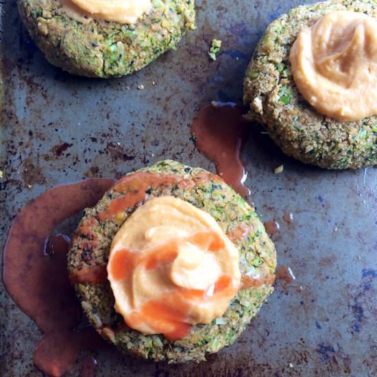 Roasted Broccoli Chickpea Burgers