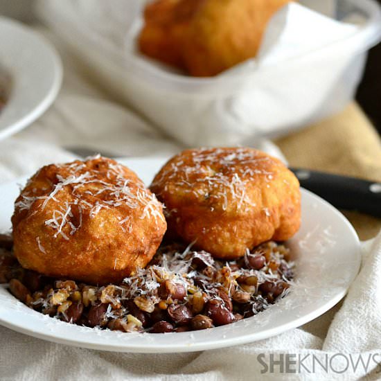 Crispy tempeh stuffed dumplings