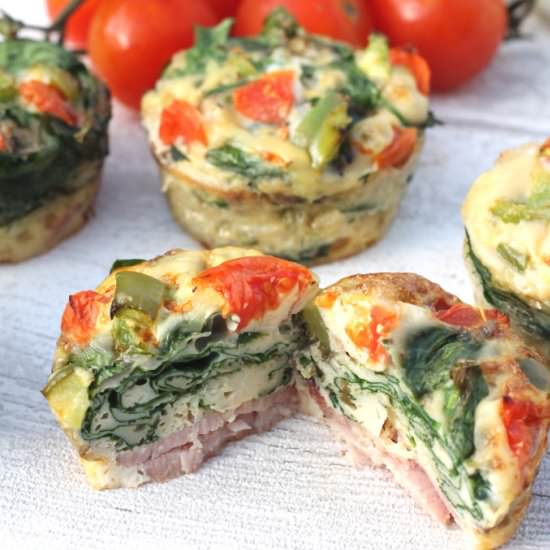 Bacon, Spinach & Egg Muffins