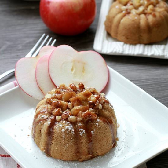 Apple Streusel Mini Bundt Cakes