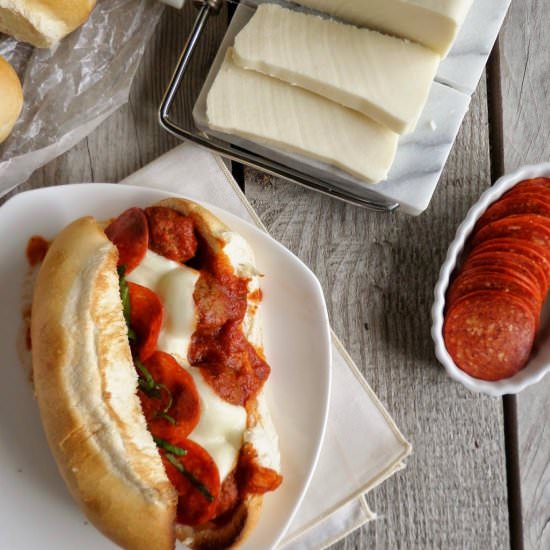 Toasted Pizza Meatball Subs