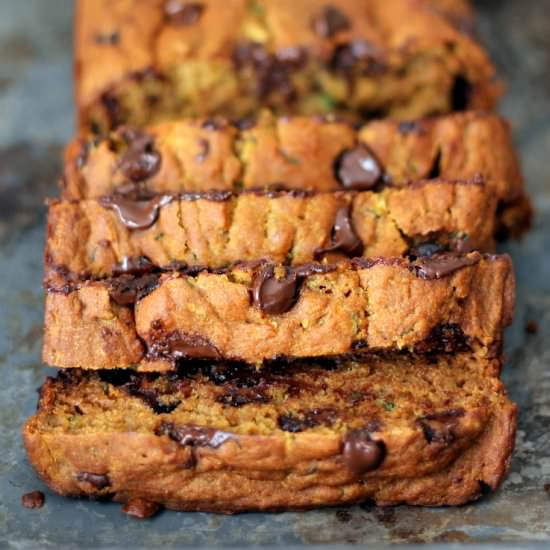 Healthy Pumpkin Zucchini Bread