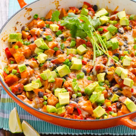Quick Tex Mex Sweet Potato Skillet
