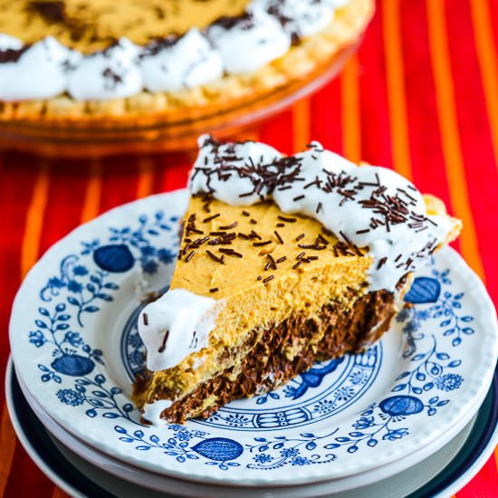 Pumpkin Chiffon French Silk Pie
