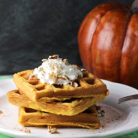 Pumpkin Spice Buttermilk Waffles