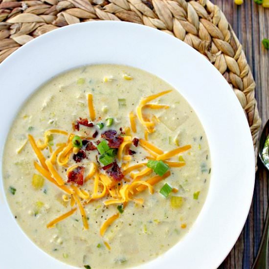 Corn Chowder with Summer Squash