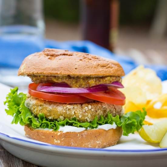 Vegan “Chicken” Patty Sandwiches