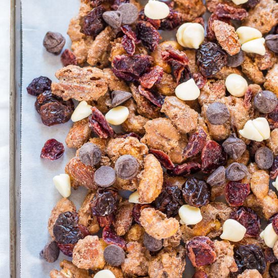 Cinn Sugar Candied Nuts Trail Mix