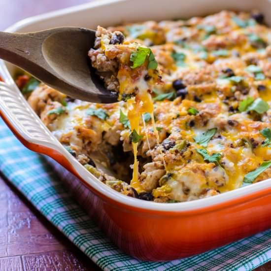Mexican Chicken Quinoa Casserole