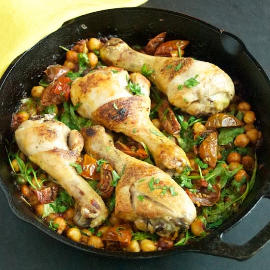 Chicken with Spicy Chickpeas