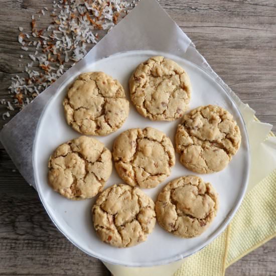 Toasted Coconut Malt Ball Cookies