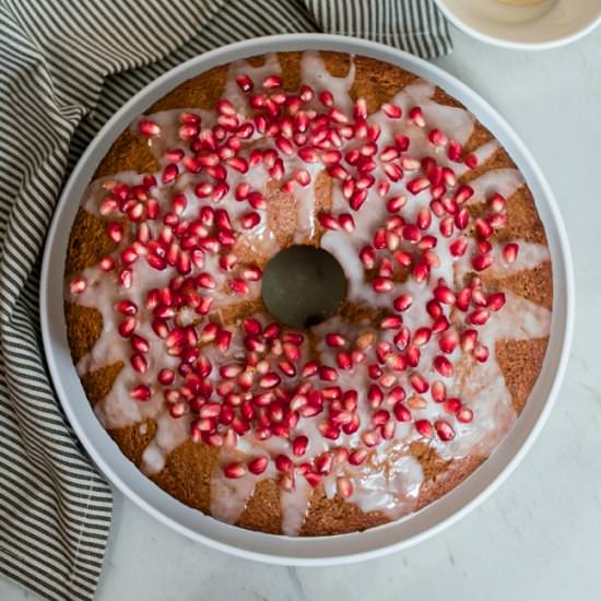 Honey Cake with Pomegranate Glaze