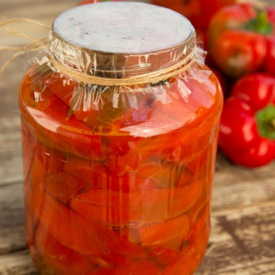 Peppers pickled in vinegar with sugar