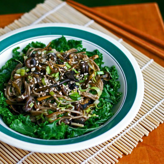 Soba with Wild Mushrooms and Miso