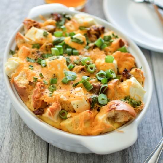 Sausage Breakfast Bagel Strata