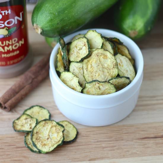 Maple Cinnamon Zucchini Chips