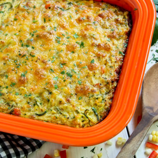 Cheesy Zucchini Noodle Bake