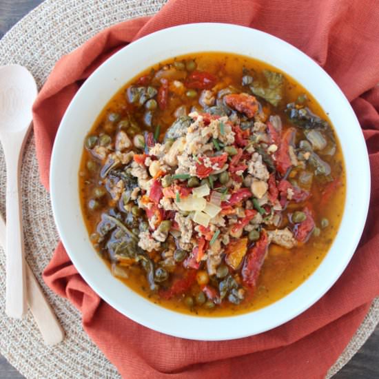 Healthy Greek Turkey Soup