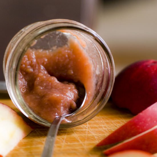 Pink Oven Roasted Apple Sauce