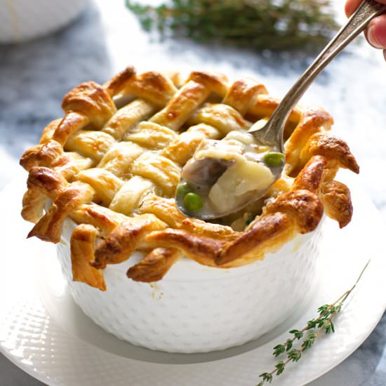 Chicken Pot Pie with Puff Pastry