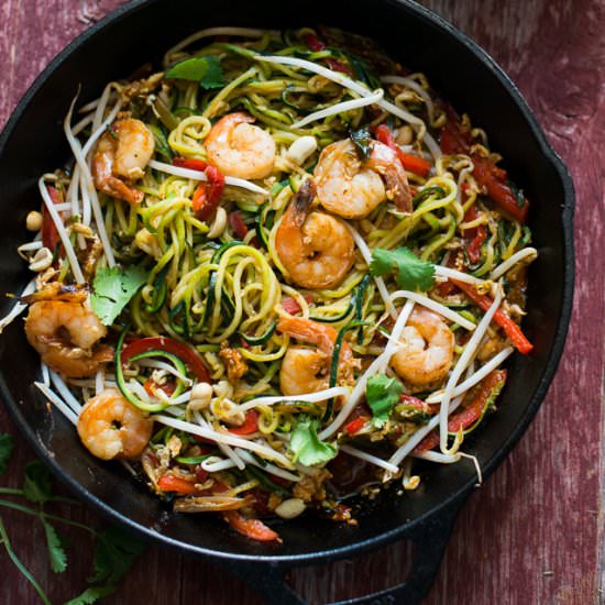 Pad Thai Zucchini Noodles “Zoodles”