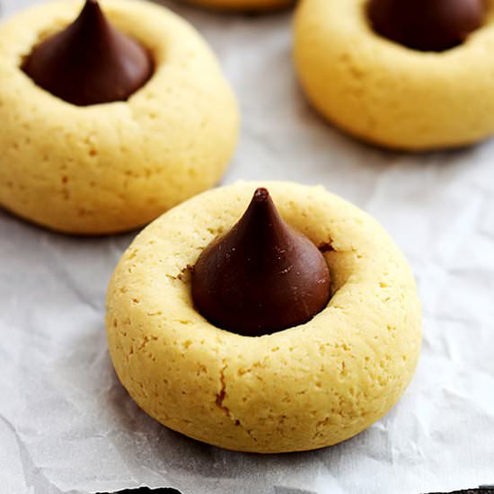 Pumpkin Chocolate Thumbprint Cookie