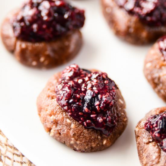 Blueberry Thumbprint Cookies