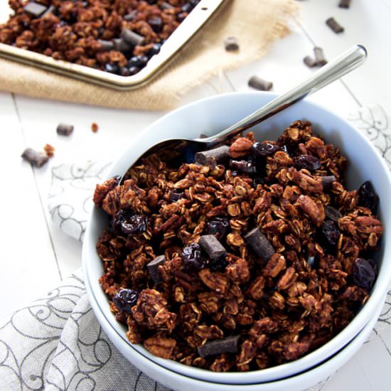 Lighter Chocolate Cherry Granola