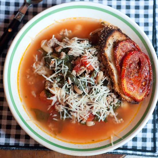 Italian Sausage & Spinach Soup