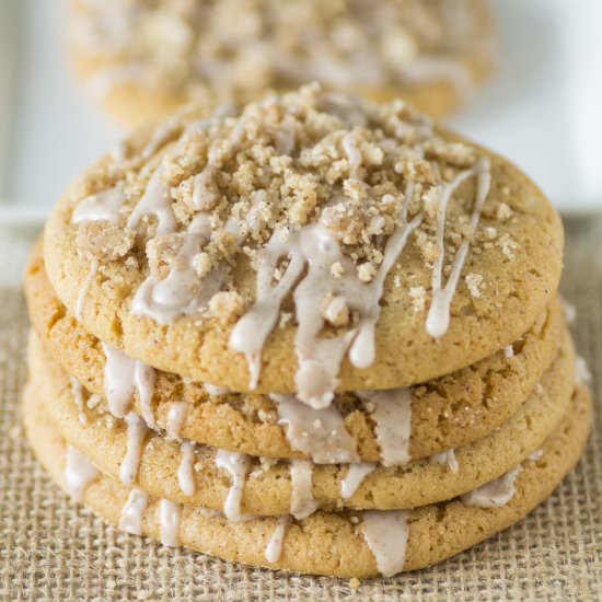 Glazed Pumpkin Streusel Cookies