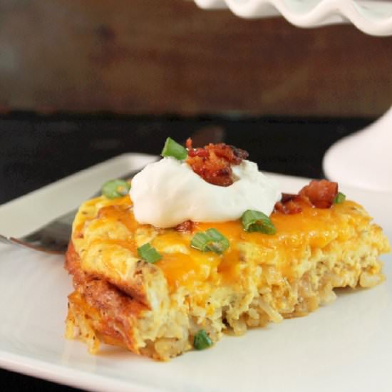 Cheesy Hash Brown Quiche