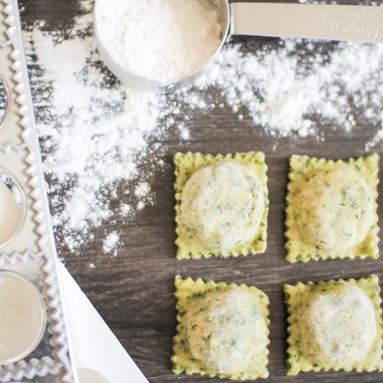 Homemade Mushroom Ravioli